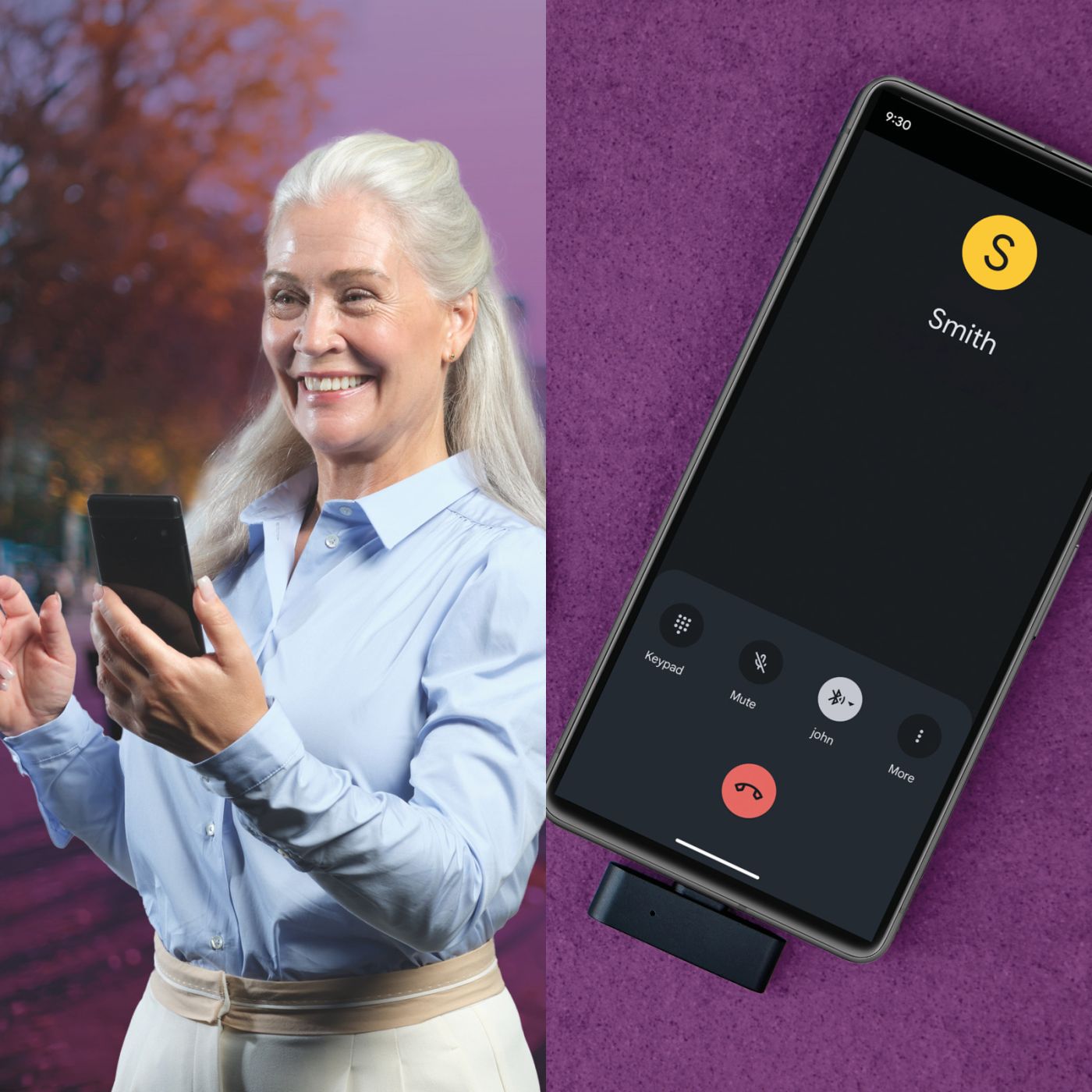 Hero2_Purple background_Google_Pixel_7_Smith_hands_free_SoMe