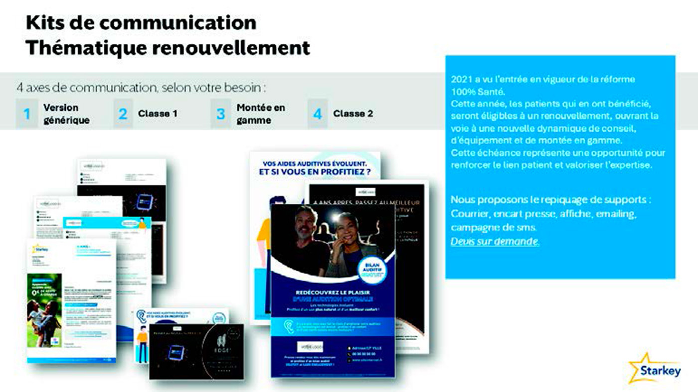 Starkey CP Renouvellement 2025 Starkey accompagne les audioprothe sistes avec un kit exclusif